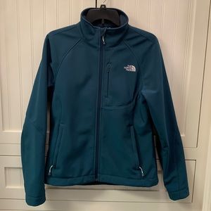 THE NORTH FACE teal zip up jacket